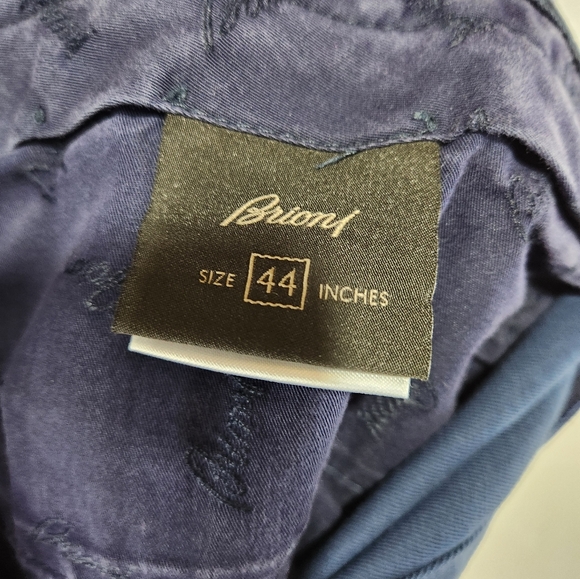 Outstanding BRIONI Navy Blue Cotton Blend Straight Leg Chinos Made Italy sz 44 - Picture 10 of 11